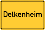 Place name sign Delkenheim