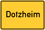 Place name sign Dotzheim