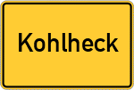 Place name sign Kohlheck