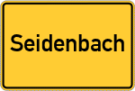 Place name sign Seidenbach