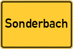 Place name sign Sonderbach