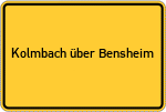Place name sign Kolmbach über Bensheim