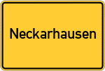 Place name sign Neckarhausen, Hessen