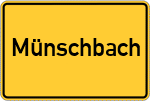Place name sign Münschbach