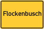 Place name sign Flockenbusch