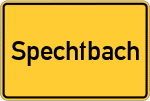 Place name sign Spechtbach