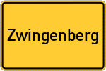 Place name sign Zwingenberg