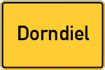 Place name sign Dorndiel