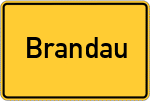 Place name sign Brandau, Odenwald
