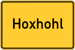 Place name sign Hoxhohl