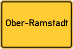 Place name sign Ober-Ramstadt