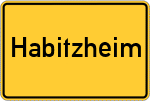 Place name sign Habitzheim