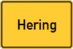 Place name sign Hering, Odenwald