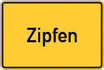 Place name sign Zipfen