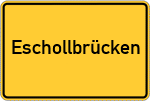 Place name sign Eschollbrücken