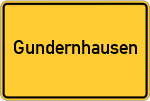 Place name sign Gundernhausen