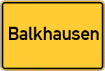 Place name sign Balkhausen