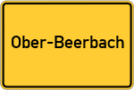 Place name sign Ober-Beerbach