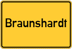 Place name sign Braunshardt
