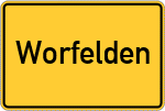 Place name sign Worfelden