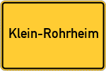 Place name sign Klein-Rohrheim