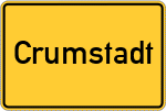 Place name sign Crumstadt, Hessen