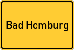Place name sign Bad Homburg