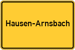 Place name sign Hausen-Arnsbach