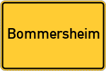Place name sign Bommersheim