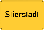 Place name sign Stierstadt, Taunus