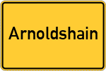 Place name sign Arnoldshain