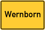 Place name sign Wernborn