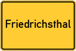 Place name sign Friedrichsthal, Kreis Usingen, Taunus