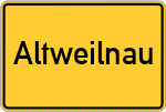 Place name sign Altweilnau