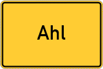 Place name sign Ahl