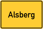 Place name sign Alsberg