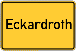 Place name sign Eckardroth