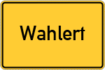 Place name sign Wahlert