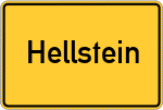 Place name sign Hellstein