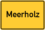 Place name sign Meerholz