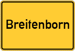 Place name sign Breitenborn