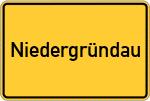 Place name sign Niedergründau