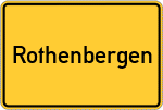 Place name sign Rothenbergen