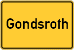 Place name sign Gondsroth