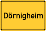 Place name sign Dörnigheim