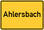 Place name sign Ahlersbach