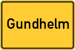 Place name sign Gundhelm
