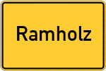 Place name sign Ramholz