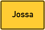 Place name sign Jossa, Kreis Schlüchtern