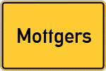 Place name sign Mottgers